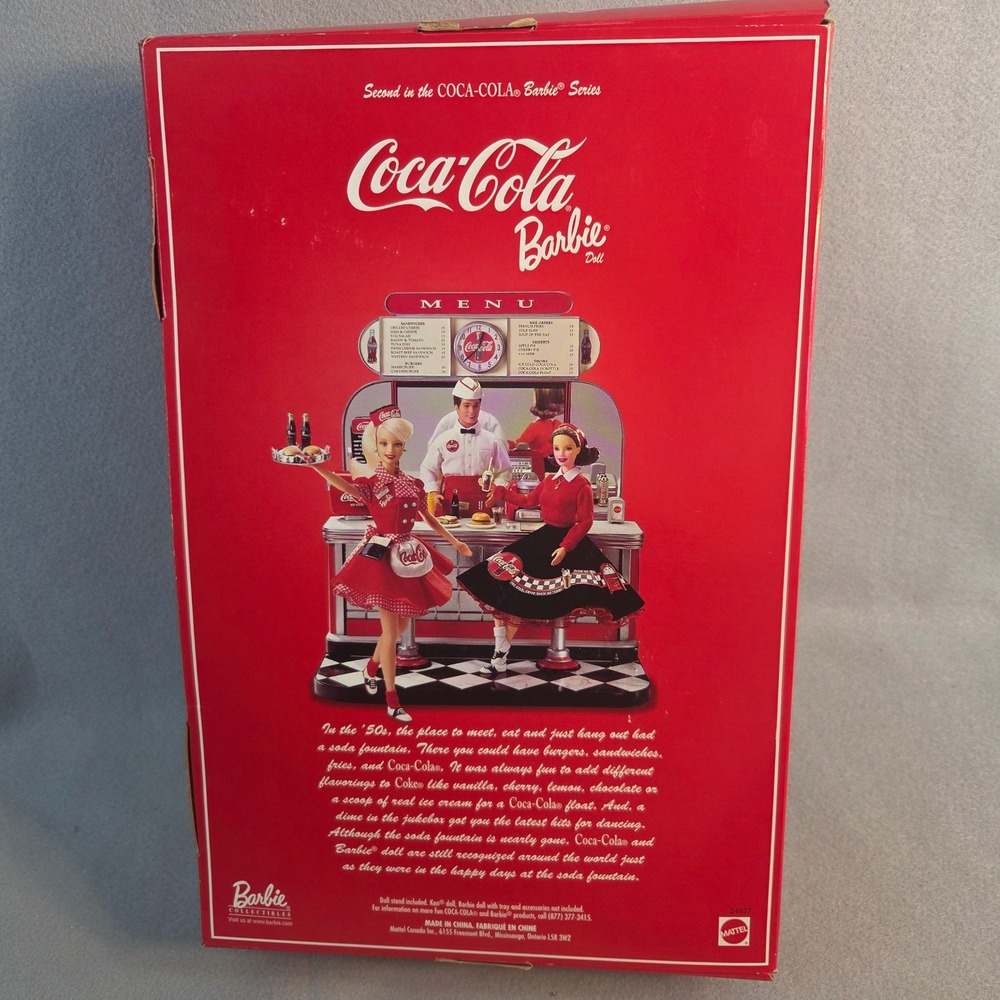 1999 Coca-Cola Soda Fountain Barbie Collector Addition Mattel - Picture 2 of 6
